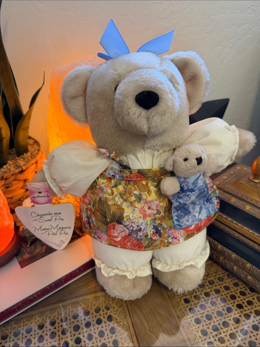 Vintage Hallmark Chrysantha Mom & Sweet Pea Plush Bear NWT